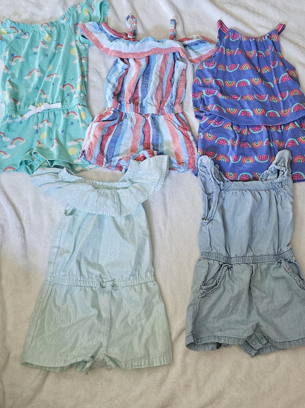 Cat & Jack 18 month Romper Bundle 5pcs